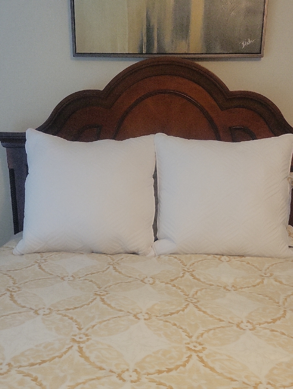 Hotel Balfour White Decorative Euro Pillow Pair - Classic Home Bedding 26X26